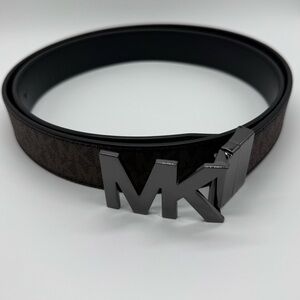 Michael Kors Logo Belt with MK Buckle